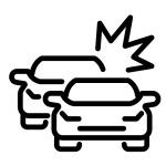 Road collision icon