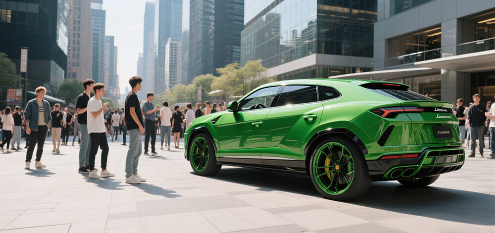 PreproPPF clear film on green SUV