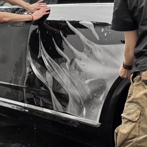 Clear PPF film AITO M9 door installation
