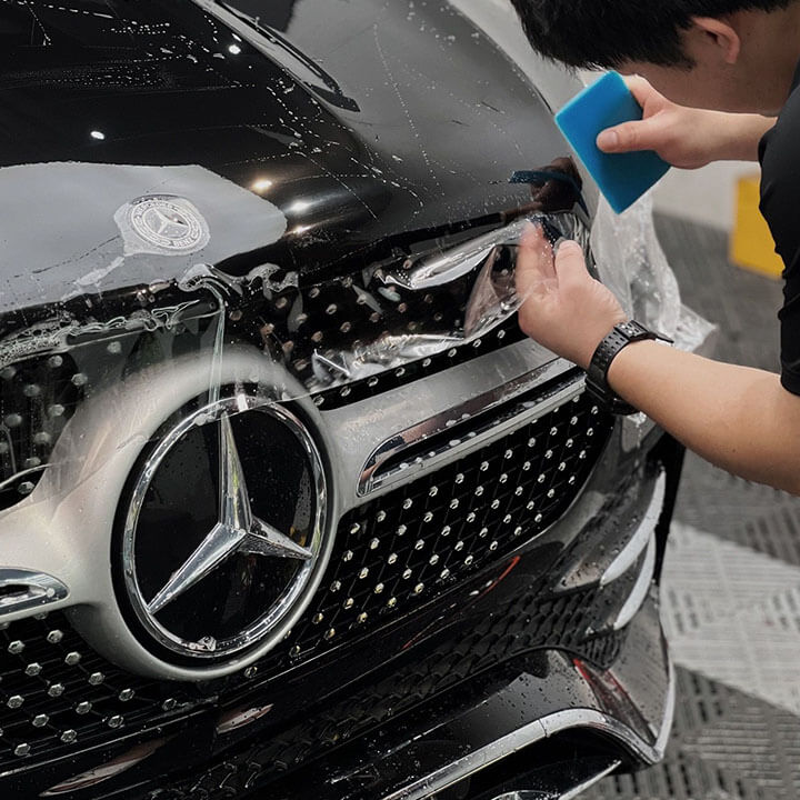 Clear PPF installing Benz-2 GLE (1) Clear PPF installing Benz-2 GLE