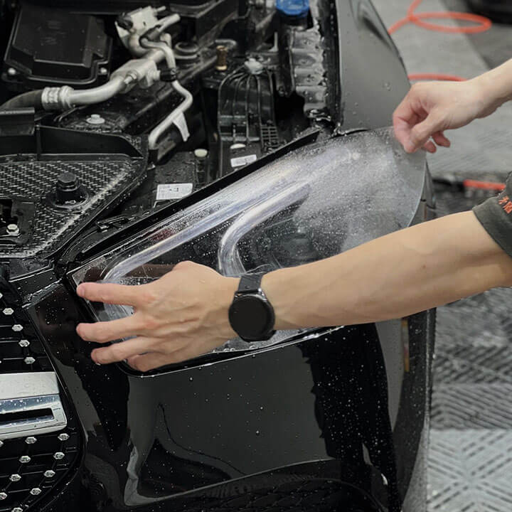 Clear PPF installing Benz-2 GLE