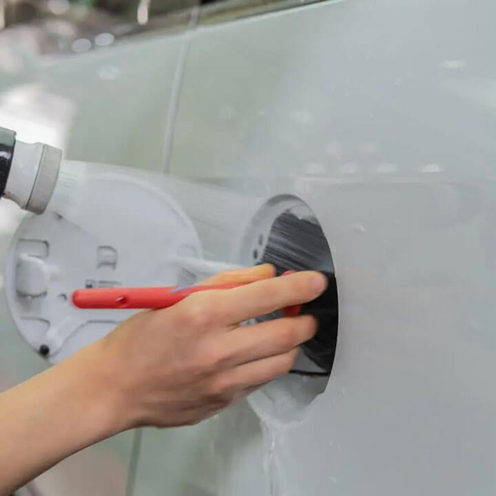 white car PPF installaiton process