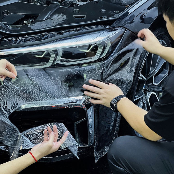 PreproPPF clear film installed on BMW