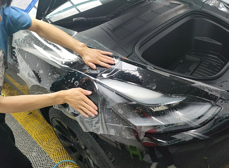 Tesla model Tesla black model X PPF installation X PPF installation Tesla black model X PPF installation