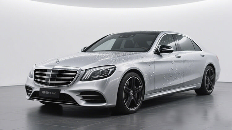 clear PPF Film installed on Benz