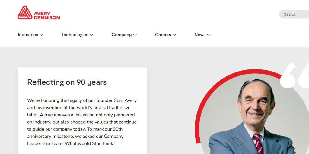 Avery Dennison banner
