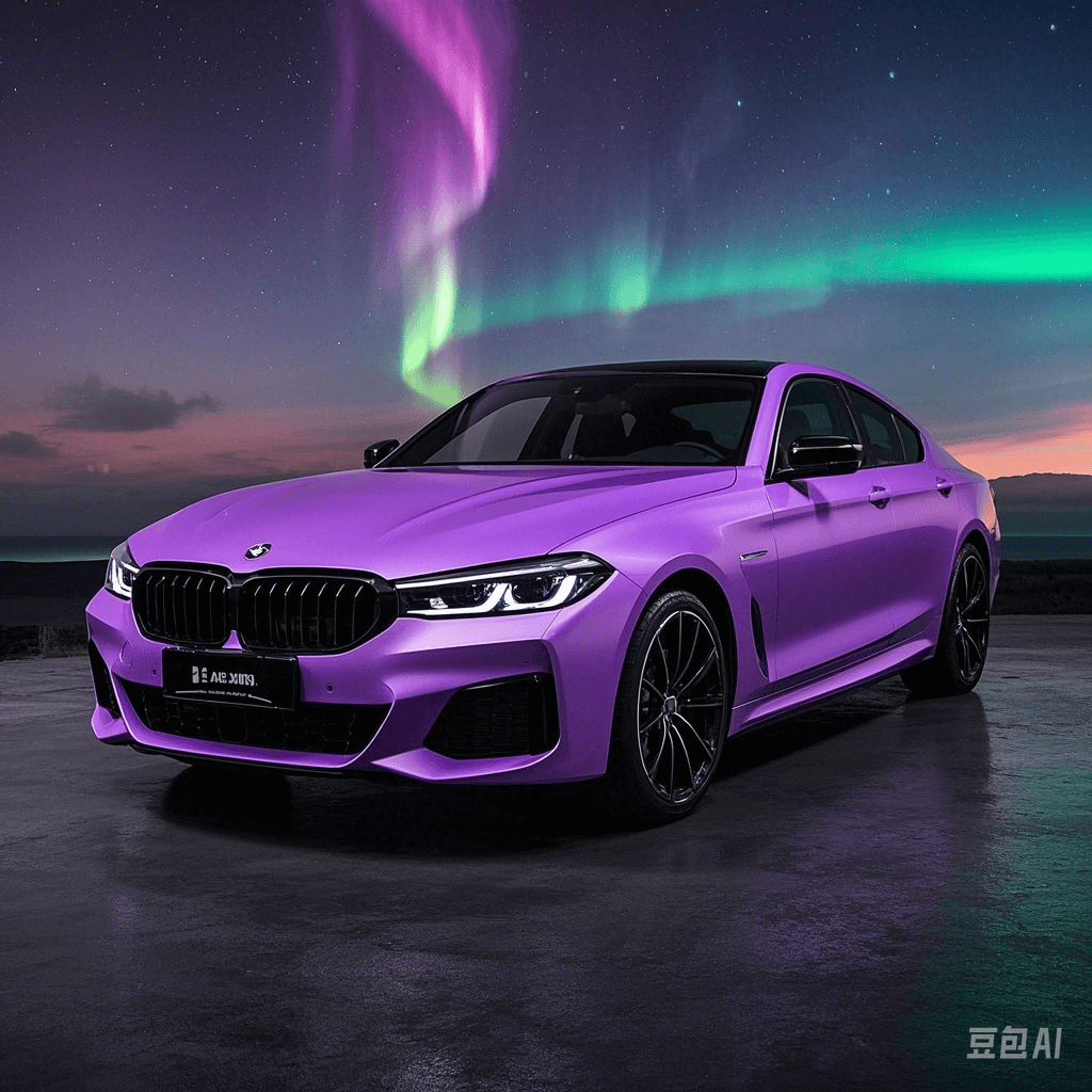 Chameleon Sauce Purple Vinyl Wrap on car